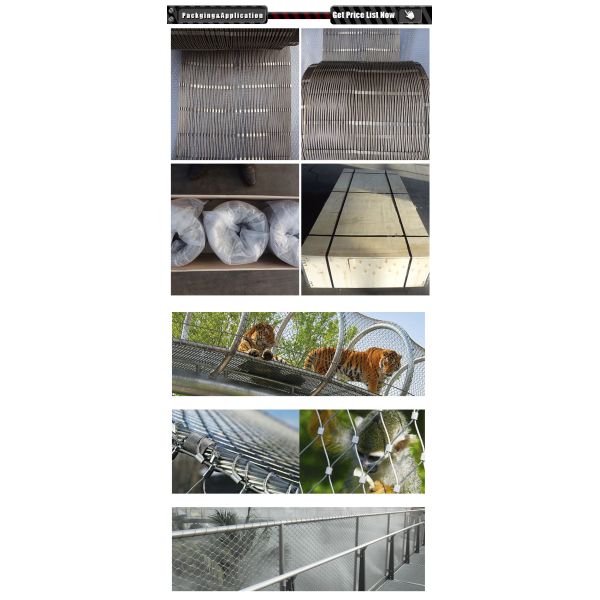 Woven Metal Wire Rope Mesh 0.5m Width Stainless Steel 304 For Balustrade Infill