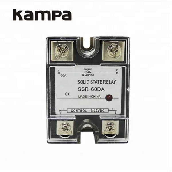 Control Voltage 3V to 32V DC Output 24V to 480V AC Single Phase SSR Relay Solid State Relay 60 amp