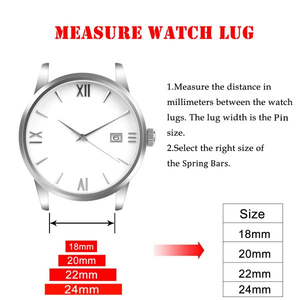 Ss316 Quick Release Watch Pins 1.5mm Thickness For 30mm Watch Strap