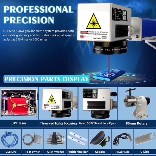 Portable Small Fiber Laser 20w 30w 50w 100w Max Raycus JPT CNC Desktop Color Fiber Laser Marking Machine Price for Metal