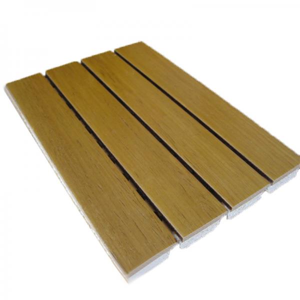 Sound Absorption Wooden Grooved Acoustic Panel Polyester Melamine Diffuser
