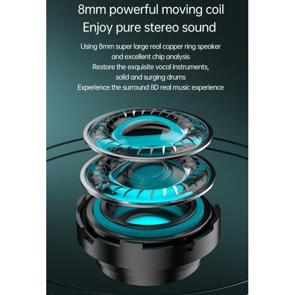 AVRCP 50mAh Wireless Bluetooth Earbuds ABS Noise Canceling Earphone With Mic