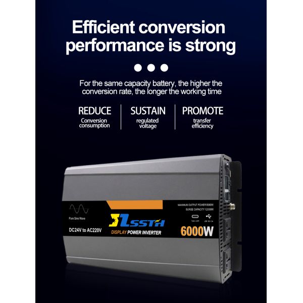 Off Grid Pure Sine Wave Power Inverter 3KW Customized Socket 50Hz 60Hz