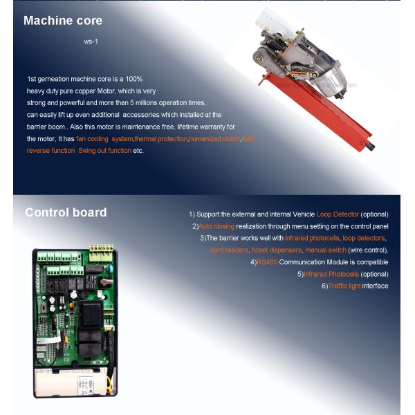 Automatic Moisture Control Fence Barrier Gate Operator For Parking Lots / Garages