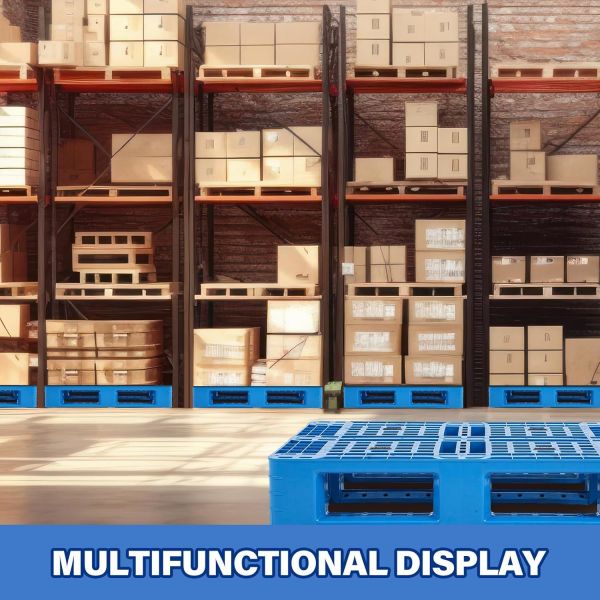 Polyethylene Pallet Breathable Grid Lightweight Storage Pad For Wet Basement Floor Storage Outside Supermarket Garage