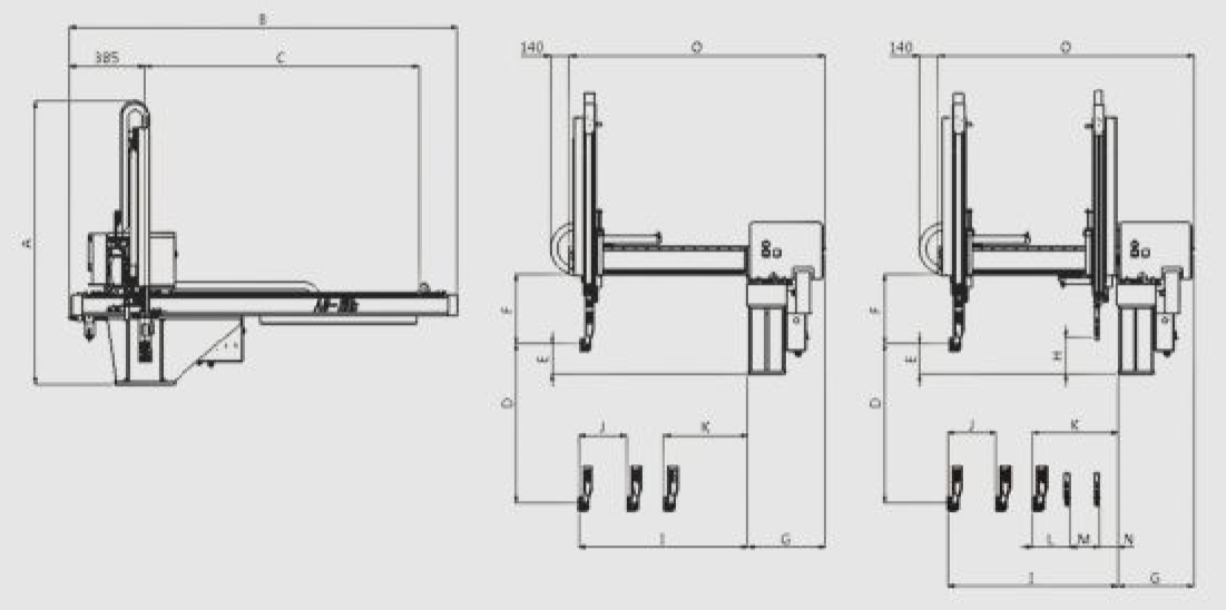 Full Servo 3 Axis Robot Arm , Take Out Industrial Robotic Arm ADW - 80