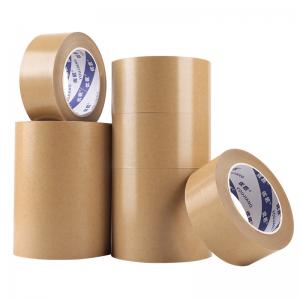 Buy cheap Self Adhesive Kraft Packing Tape Paper Parcel Tape Jumbo roll Waterproof product