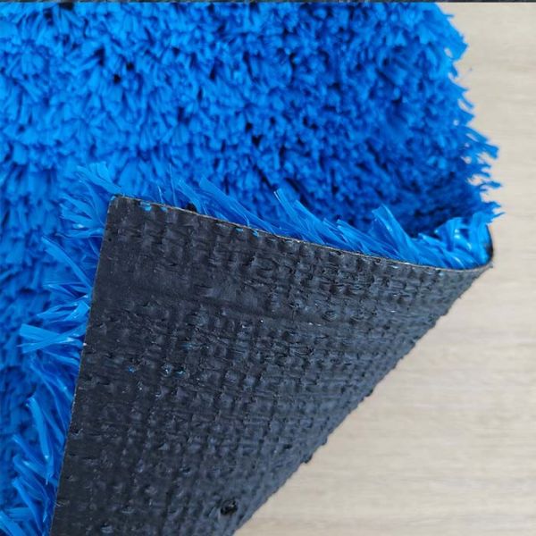 Multi Functional Tennis Artificial Turf Blue Color 25mm Synthetic Grass For Tennis Courts Or Other Sports Field
