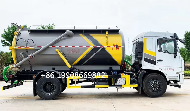 Dongfeng 4x2 Driver 8000L Sewage Suction Truck with Vacuum Pump for Sucking Waste Water Vacuum Sewer Tanker Suction Truck
