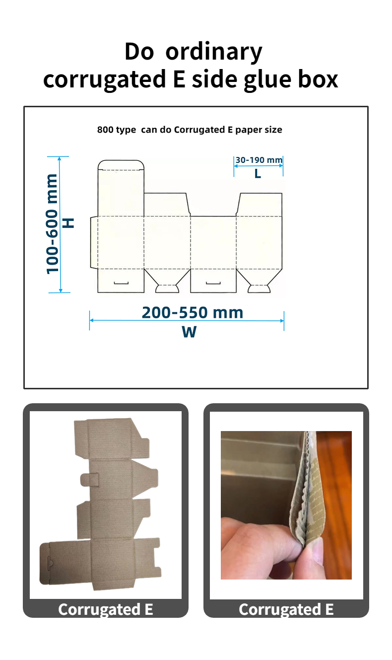 Box Folding Machine CQT-800WK-1 Corrugated R Box Folder Gluer for Packaging Material