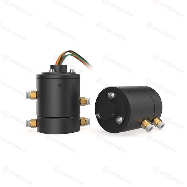 Compact 2 Passage Rotary Union Joint 6 Circuits 2A Reliable Sealing