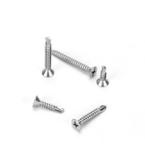 China Passivated Finish Stainless Steel Flat Head Self Drilling Screw for Metal Fastening on sale