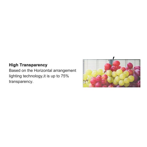 SDK Function SMD1921 LED Transparent Glass Display 3.9mm-7.8mm For Advertising