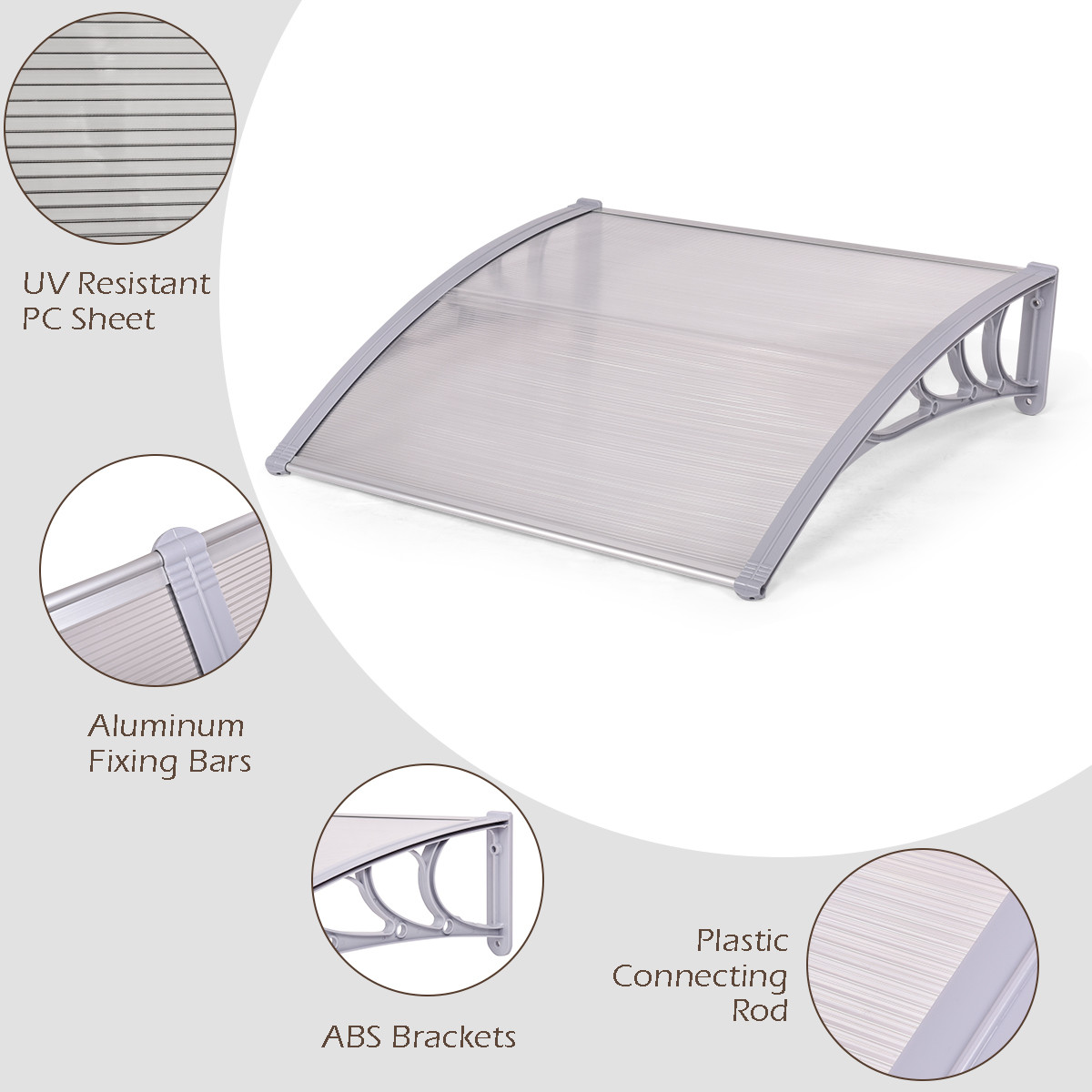 100x300cm mail order Door Window Awning Canopy Manual Awning Garden Shade Patio Canopy