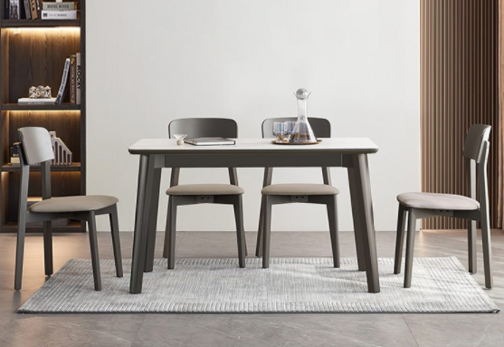 Composite Sheet Minimalist Marble Dining Table Modern