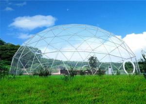 Buy cheap PVC Sidewall Window Geodesic Dome Structure Custom Transparent Dome Tent product