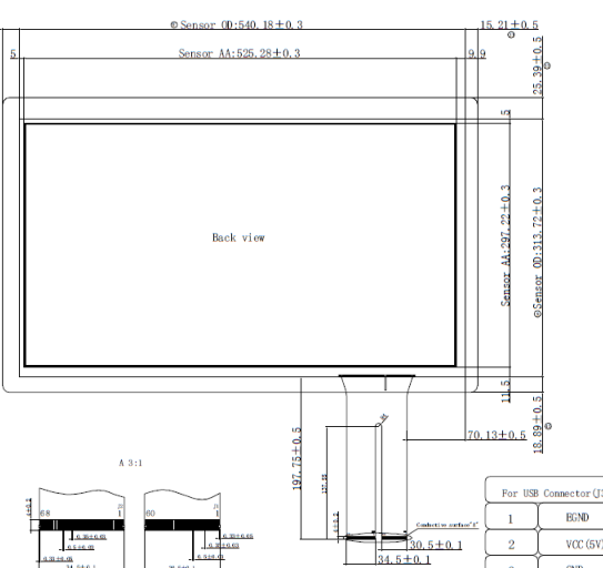 16:9 Capacitive Multi Touch Screen 23.6 Inch With ILITEK IC Controller