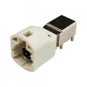 Buy cheap FAKRA HSD Connector B-Code White PCB Mount RF Coaxial Connector For GPS product
