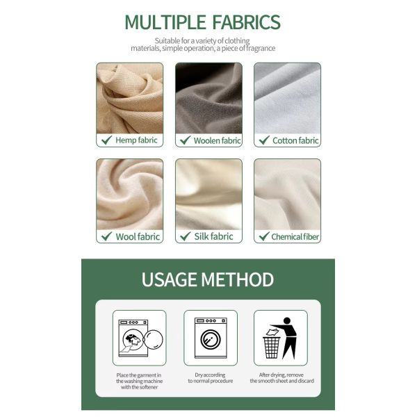 Customizable Fabric Softener Dryer Sheets Sustainable Water Soluble