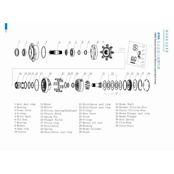 Poclain MS02 MSE02 Hydraulic Piston Motor
