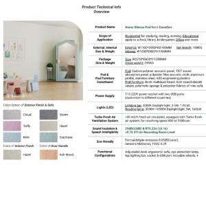 High Privacy Soundproof Office Pod Low Noise Videoconferencing Communication