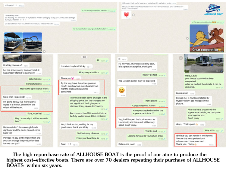 OEM 27 Ft Luxury Pontoon Boats 15-18 Person Capacity for Hosting Gatherings