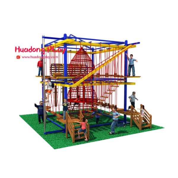 Customized Kids Indoor Playground Safety Rope Course Adventure 1180*970*560cm