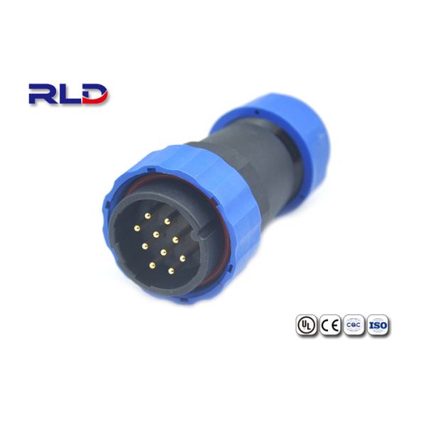 LED Screen 250VAC SP13 4 Pin Waterproof Plug IP68 Plastic Circular