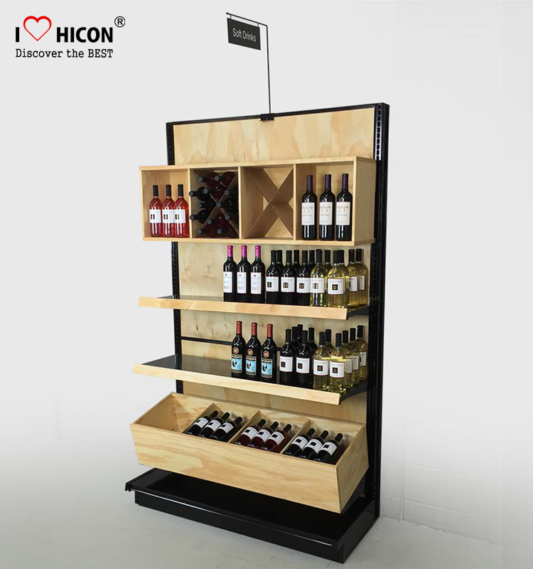 Commercial Wine Display Racks And Liquor Shelving For Wine Stores / Shops