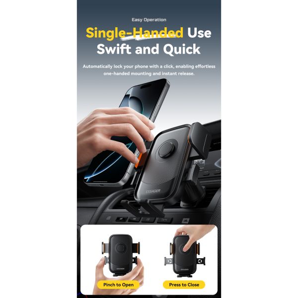 Essager ES-ZJ34 360 Flexible Adjustable Car Air Vent Mobile Phone Holder Stand