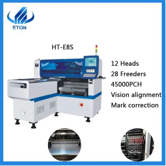 E8S Visual Camera Sevro Motor SMT Placement Machine 45000CPH For DOB Bulb Lens
