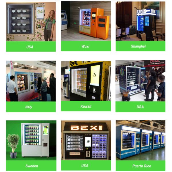 Automatic Smart Vending Machine Salad Vegetable Corn Fruit Coolant With Conveyor Belt