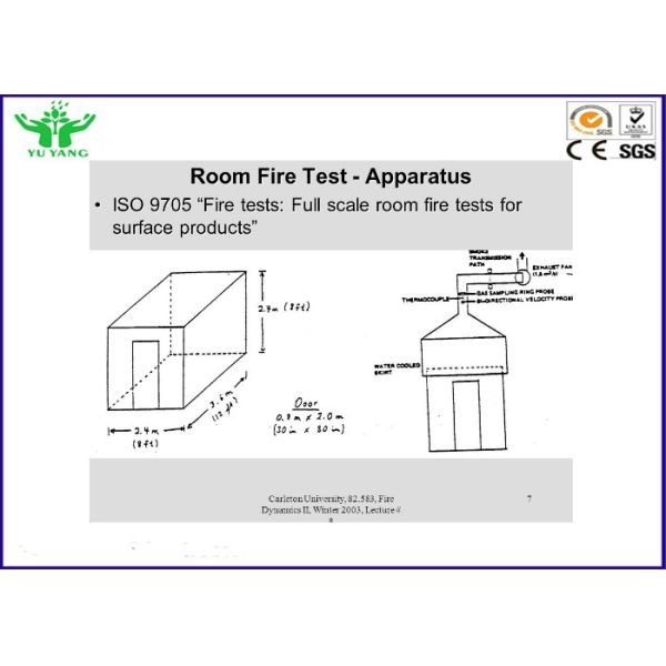 Heat Release Rate Fire Testing Equipment In Full Scale Room Corner Test 6 Kw 380v