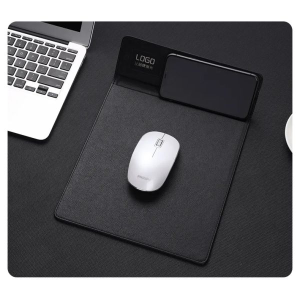 Rectangle Leather Multifunction Wireless Charging Mouse Pad Usb Smart Fast Charger