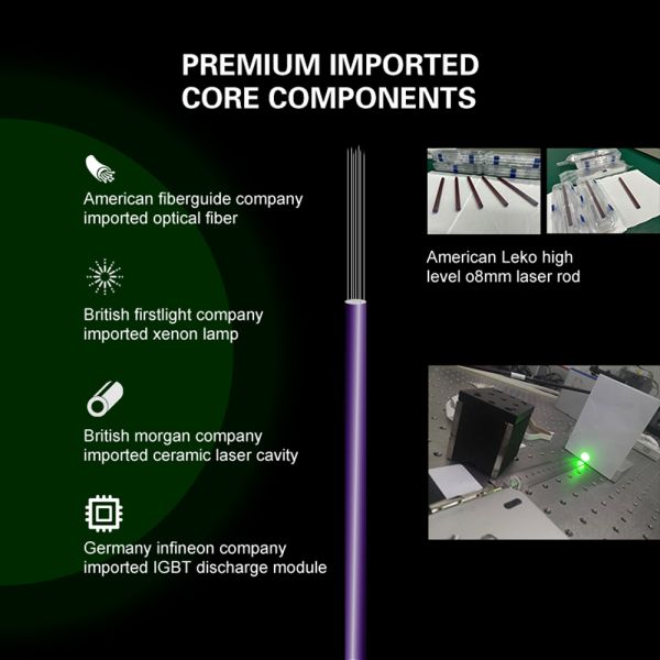 Compact Alexandrite Laser Device Featuring Advanced Cooling and Variable Frequency for Comfortable Patient Experience