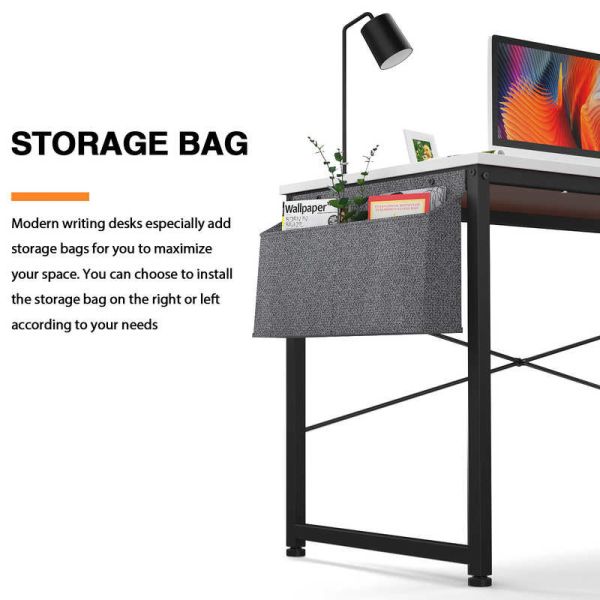 Modern Simple Style 47" W Office Laptop Table With Storage Bag 28.44lbs