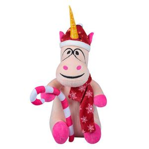 Buy cheap Pink Animated Plush Christmas Toys 100% Polyester Material Weaving Label product