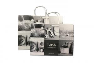 China Medium Personalized Eco Paper Packaging /  Handmade Paper Shopping Bags on sale