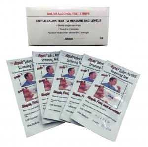 Buy cheap High Accuracy Prime Screen Saliva Alcohol Test Strip At Home In 2 Minutes - 25 Tests product