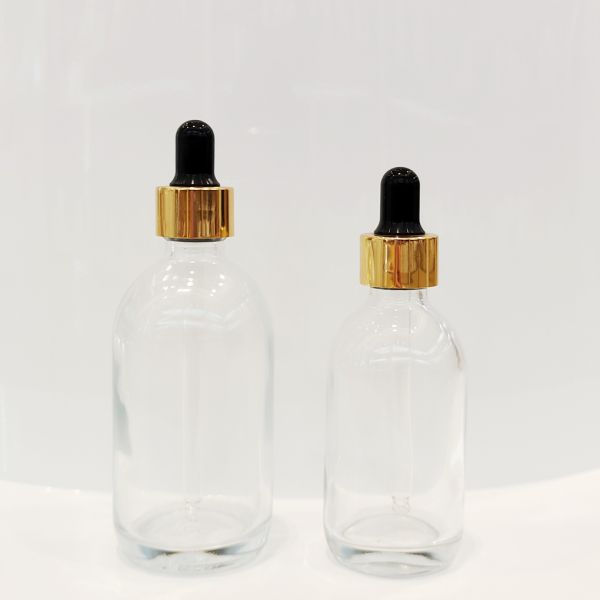 Glass Empty Plastic Lotion Bottles 50ml 80ml 100ml Cosmetic Spray Bottles With Aluminum Collar