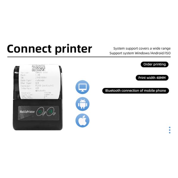 Digital Small Portable Invoice Book Forms 2 Inch 58mm Thermal Printer
