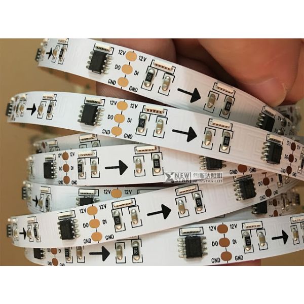 020 side view DC12V 60leds ws2811 020 rgb digital led strip programmable 335 emitting 020 strip
