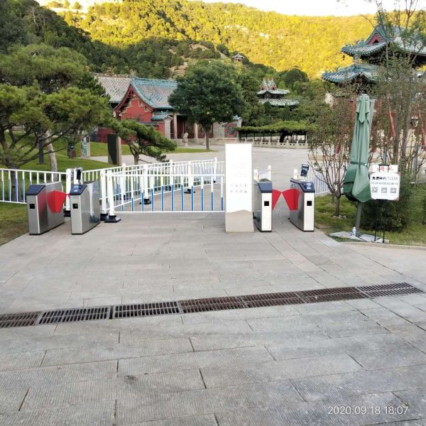 304 Stainless Steel Flap Barrier Gate Turnstile Access Control Works With RFID Reader