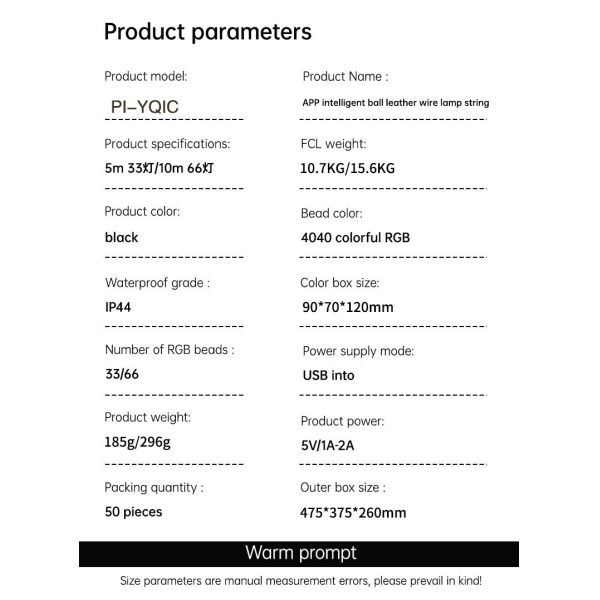 Waterproof IP44 LED Ball String Lights Remote Control For Outdoor Decoration