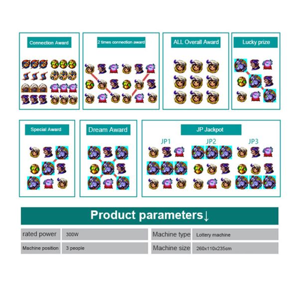 Tickets Redemption Game Machine 3 Players Gold Coin Lottery Games