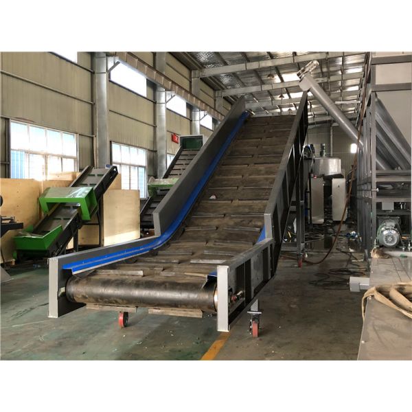 Rubber Modular Belt Conveyor For Plastic Recycling Machine 800mm