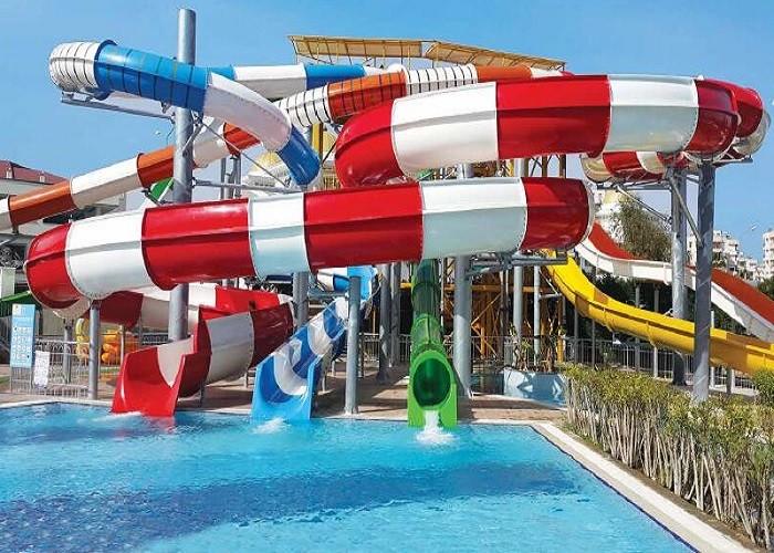 480 Persons / Hr Custom Fiberglass Water Slides For Adults