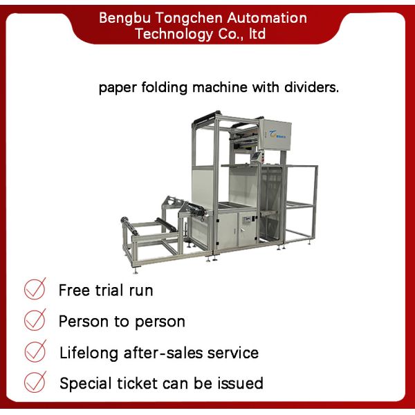 White Full-auto Paper Folding Machine With Partitions For Industrial