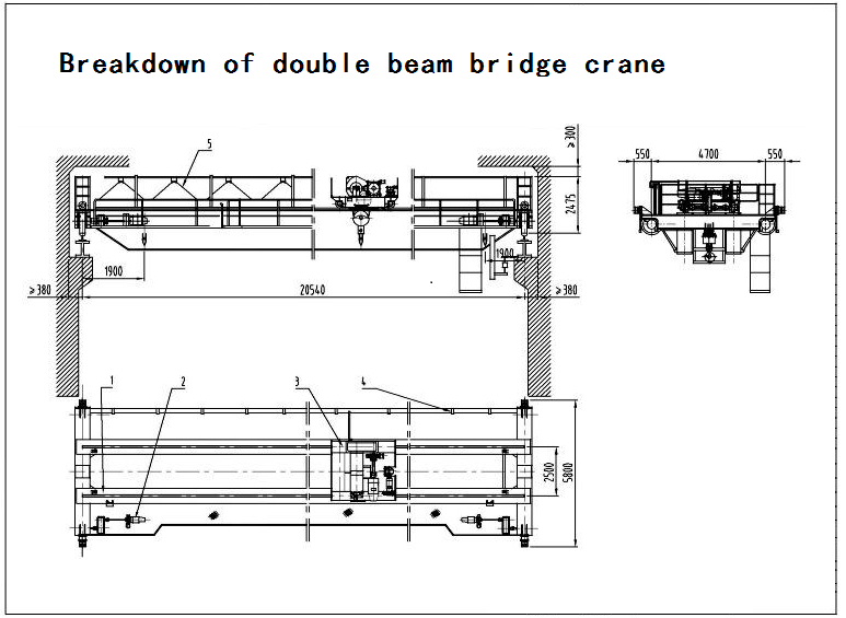 Qb75t explosion-proof double beam crane, explosion-proof crane