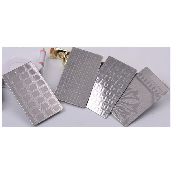 BA Embossed Stainless Steel Sheet 1.2mm Silver 4ft * 8ft SUS201 304